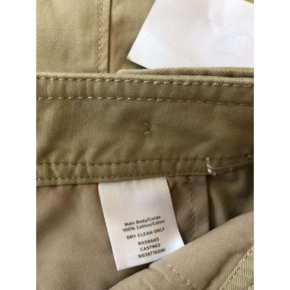 $229 Nordstrom Signature Women's Crop Pants Beige Cement Size 4 NWOT - Picture 16 of 16